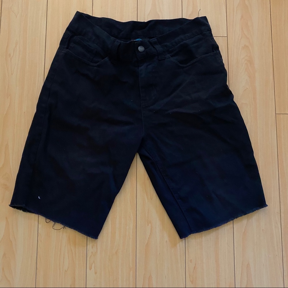Black Cutoff Jean Shorts